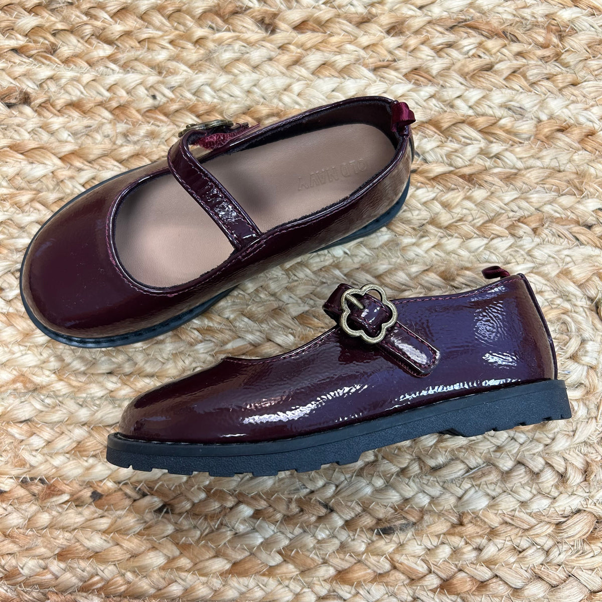 Maroon Patent Leather Mary Janes