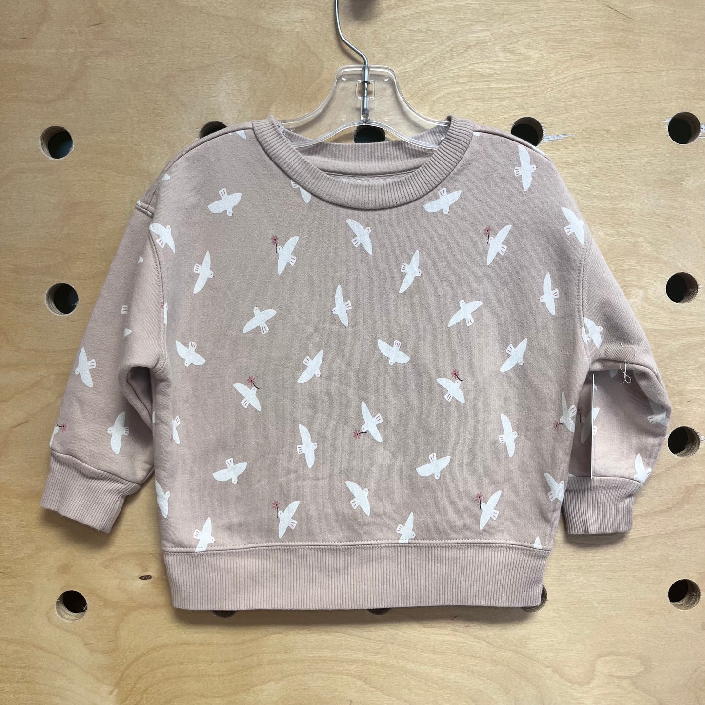 Tan Flower/Bird Pullover