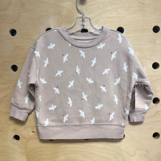 Tan Flower/Bird Pullover