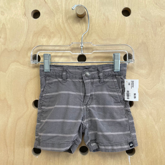 Grey Striped Shorts