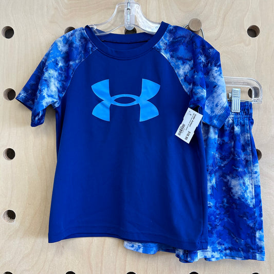 Blue Tie Dye Active Tee & Shorts