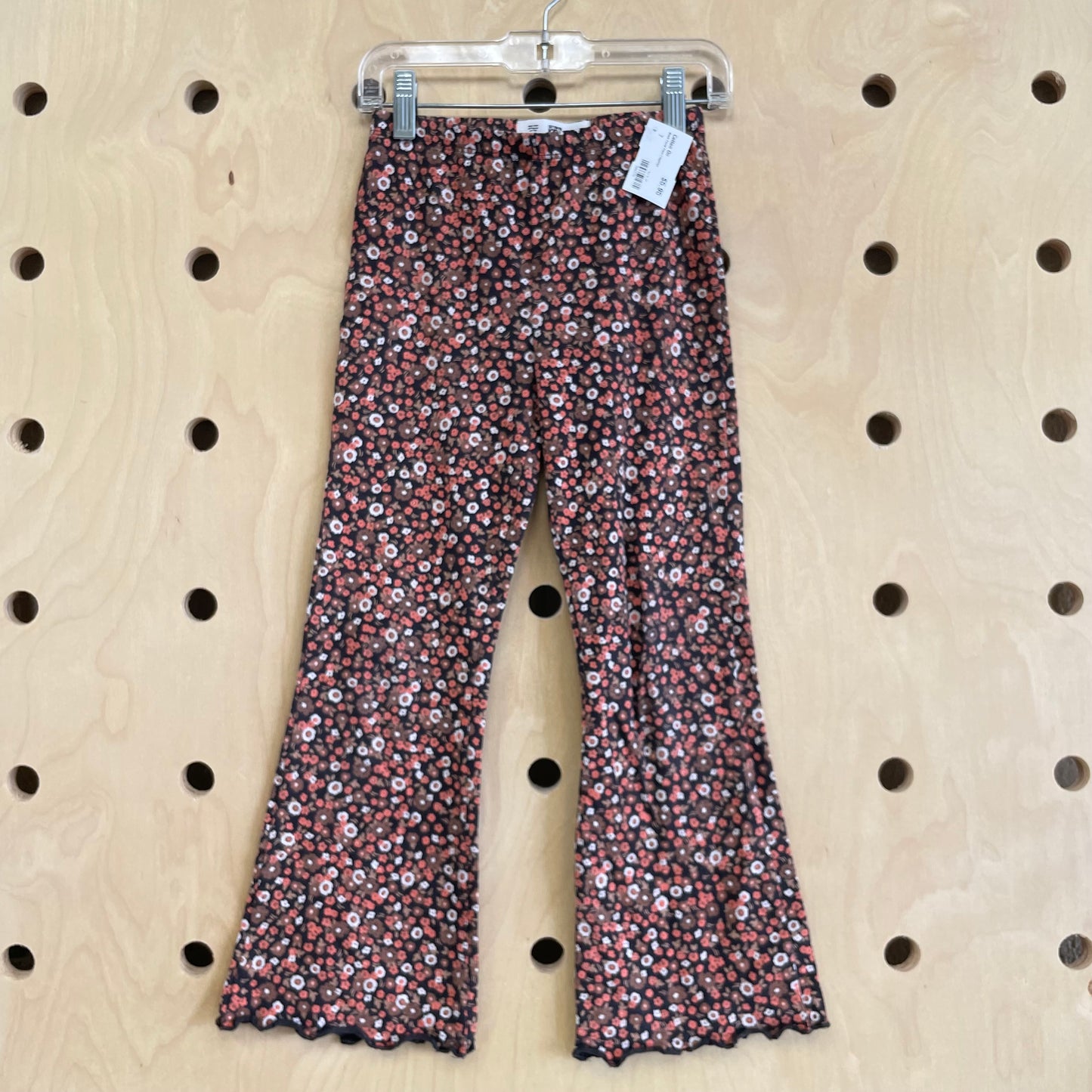 Black Floral Flare Leggings