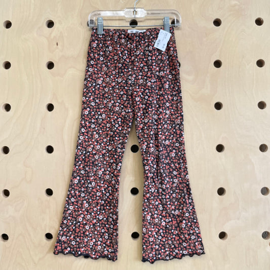 Black Floral Flare Leggings