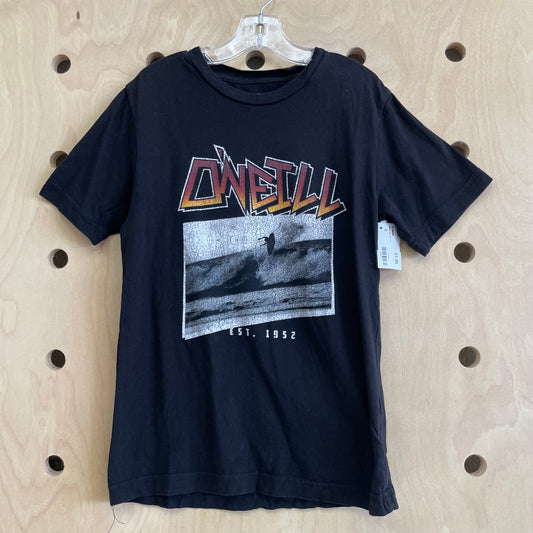 Black Logo Surf Tee