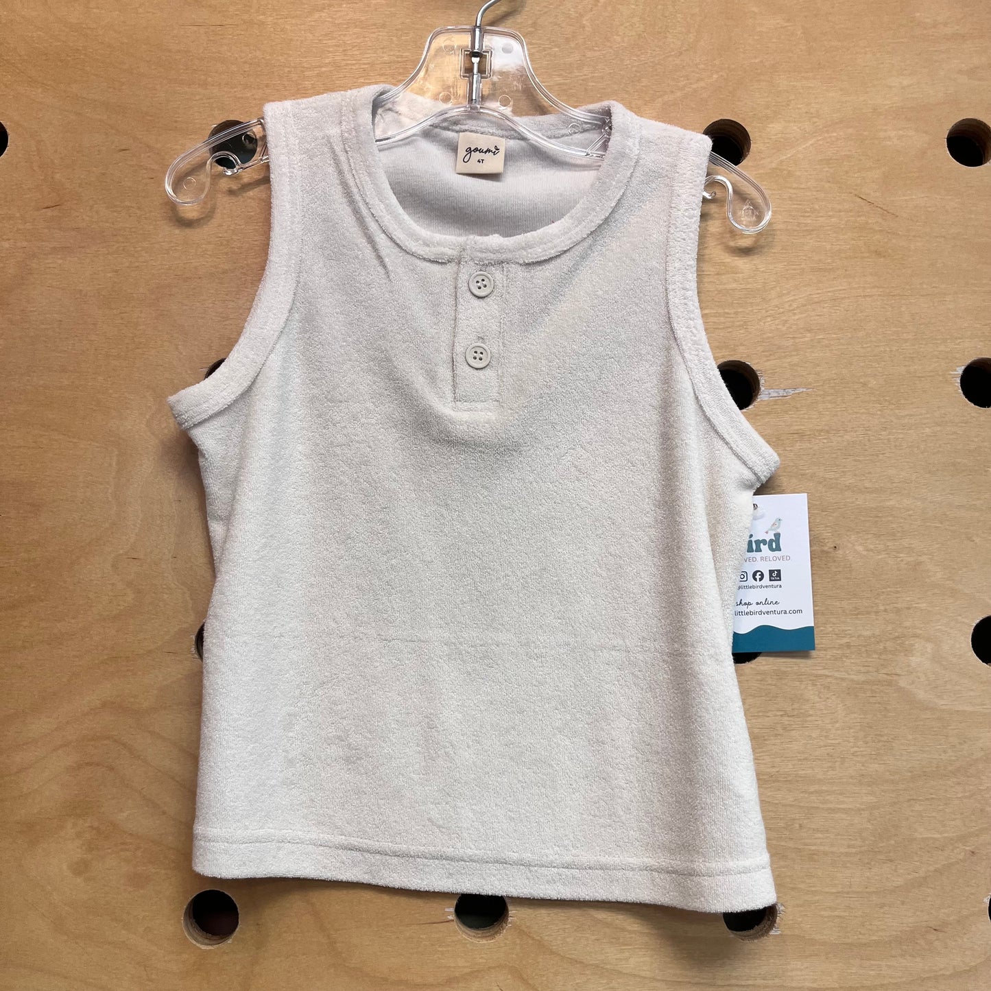 Cream Terry Tank
