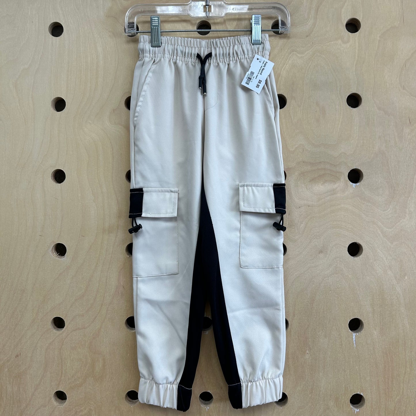 Cream + Black Quick Dry Joggers