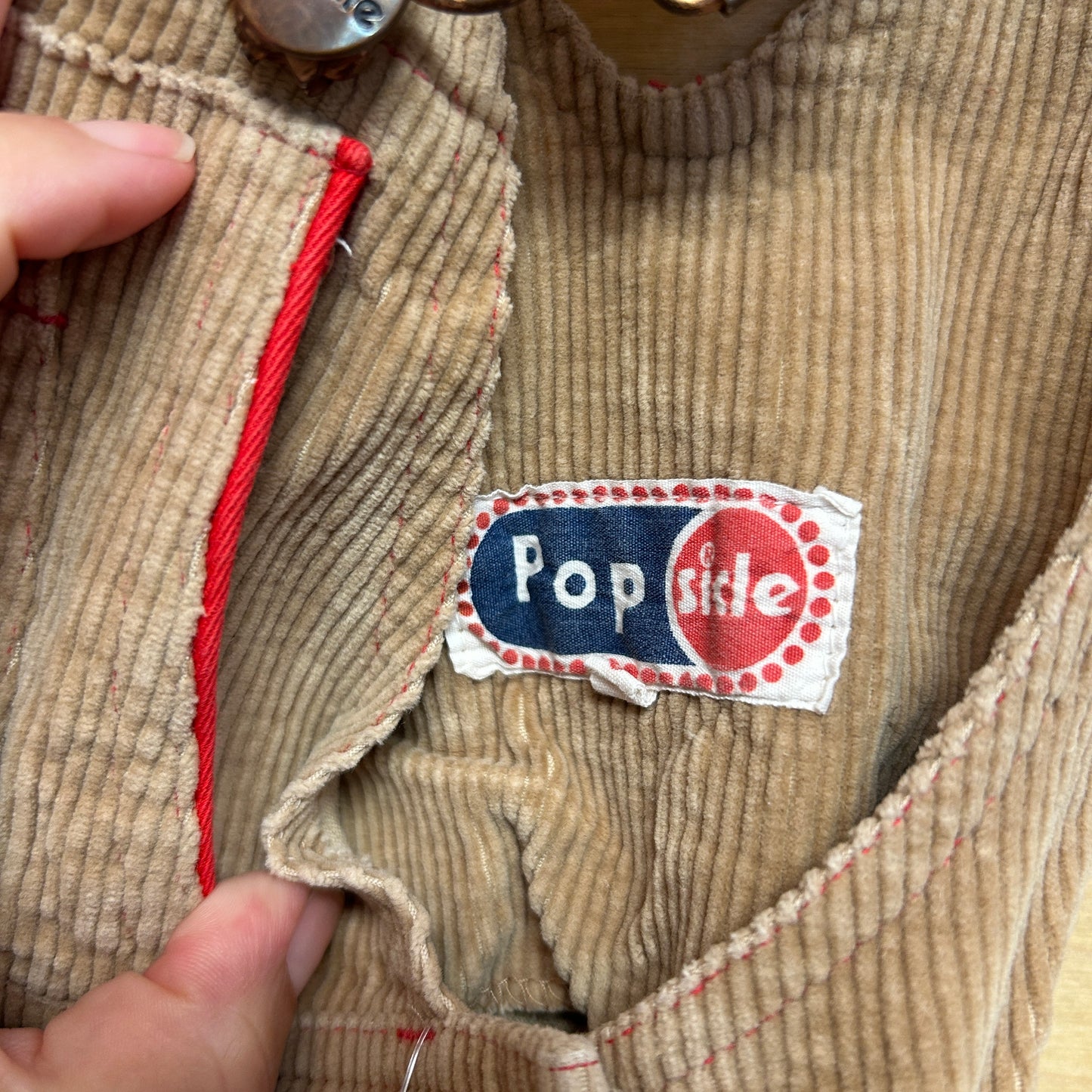 Popsicle Tan Cord Overalls