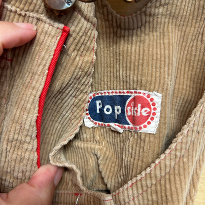 Popsicle Tan Cord Overalls