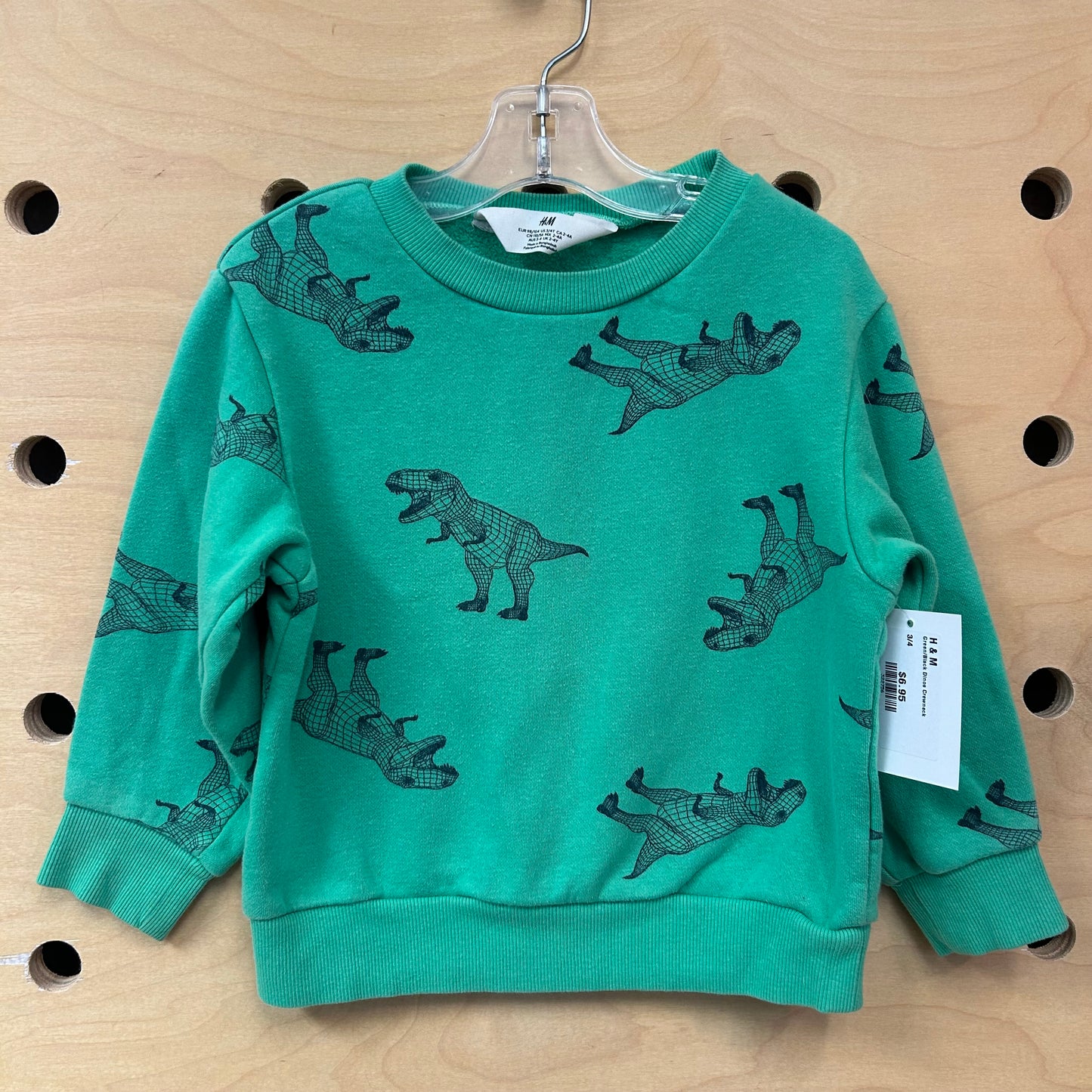 Green/Black Dinos Crewneck