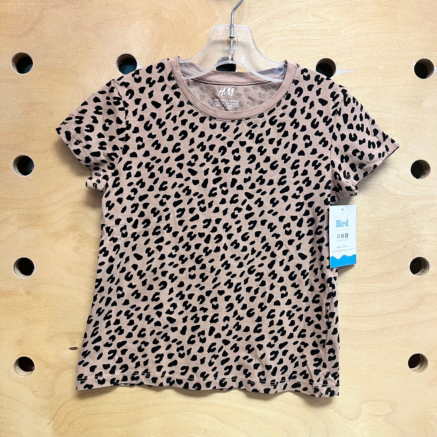 Beige/Black Leopard Print Tee
