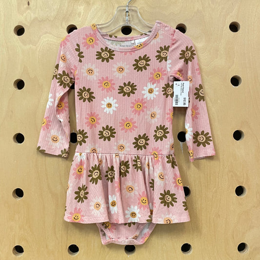 Pink Daisy Bamboo Romper
