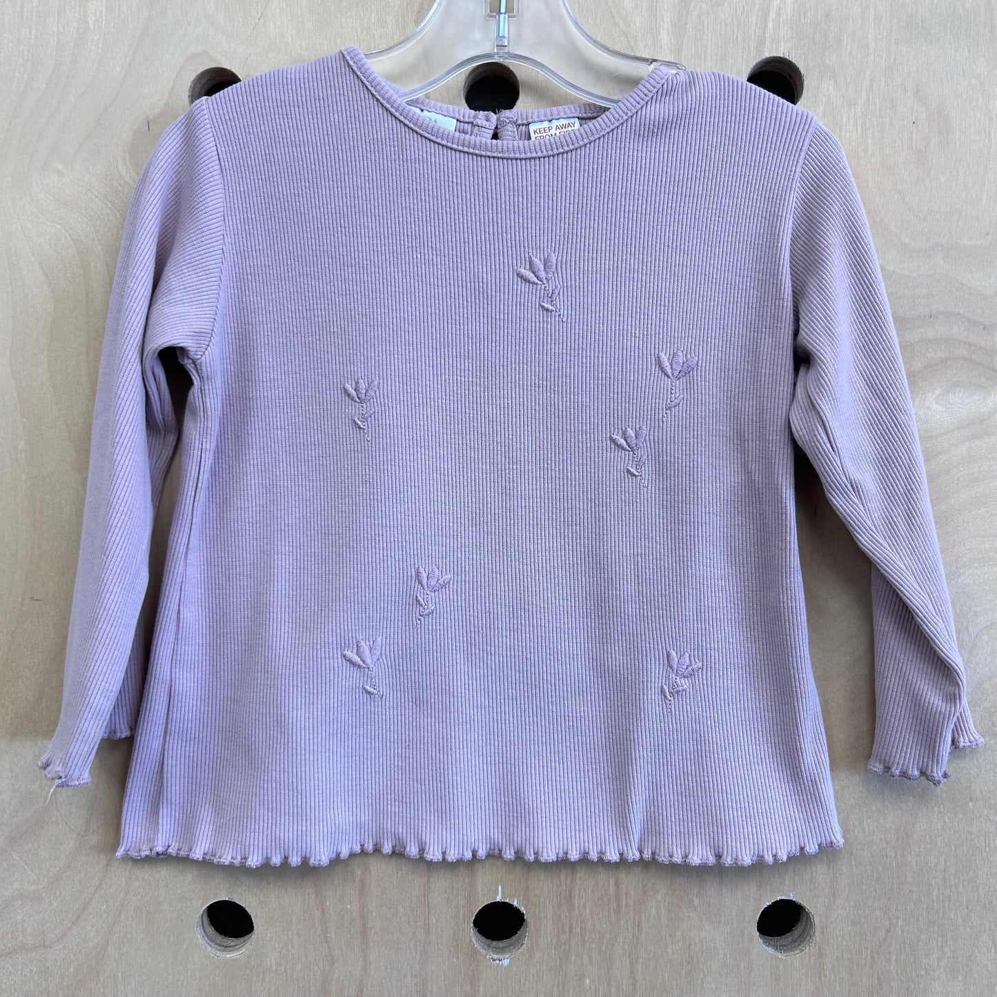 Mauve Embroidered Floral Top