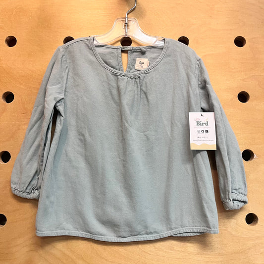 Blue Cotton Long Sleeve