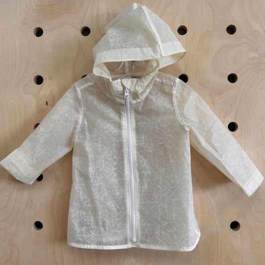 Cream Floral Rain Jacket