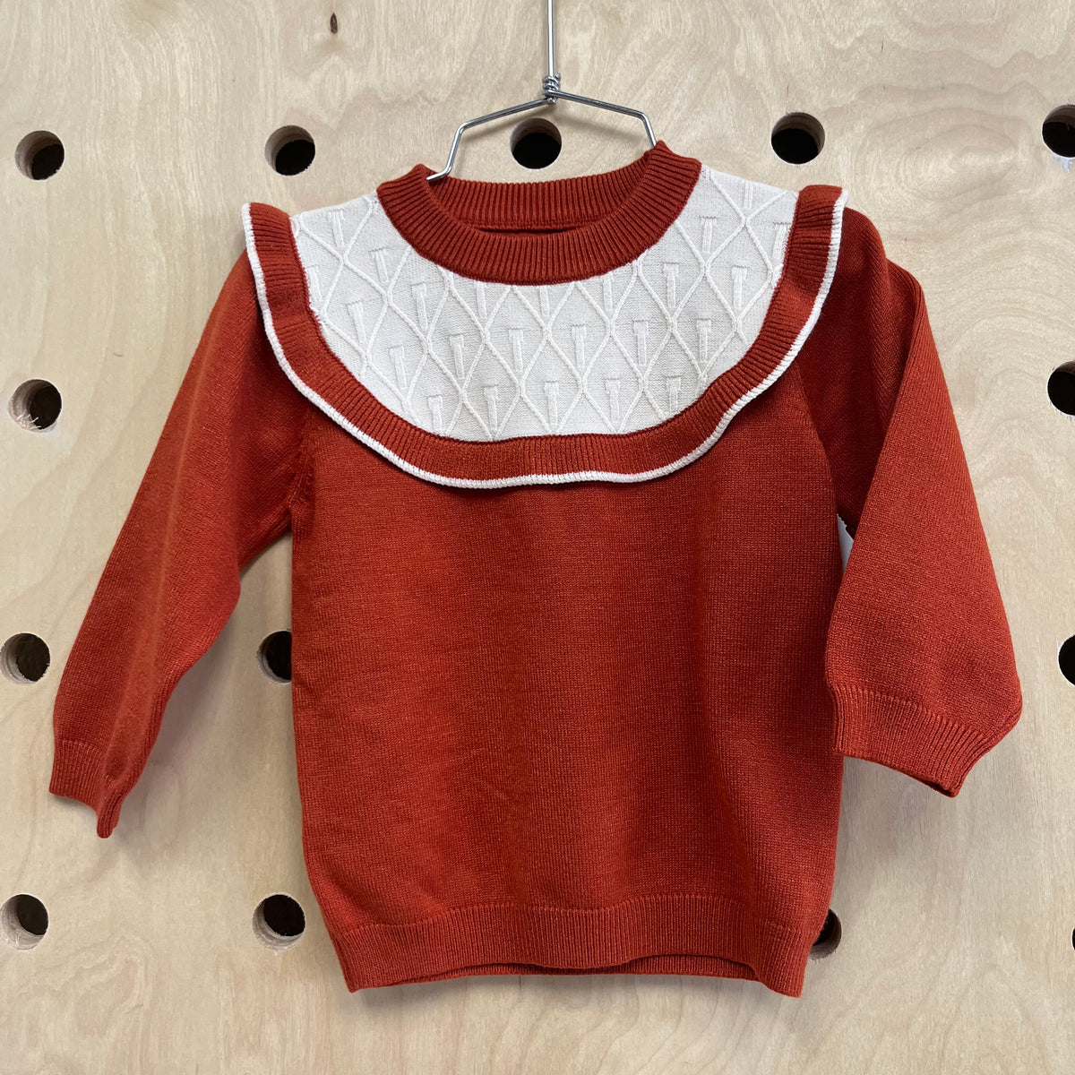 Rust & Cream Knit Sweater