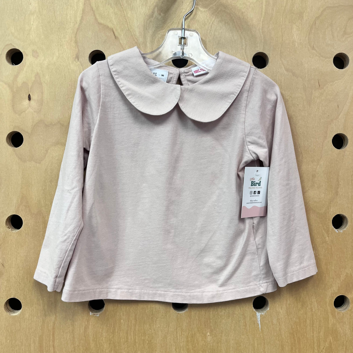 Pink Peter Pan Collar Top