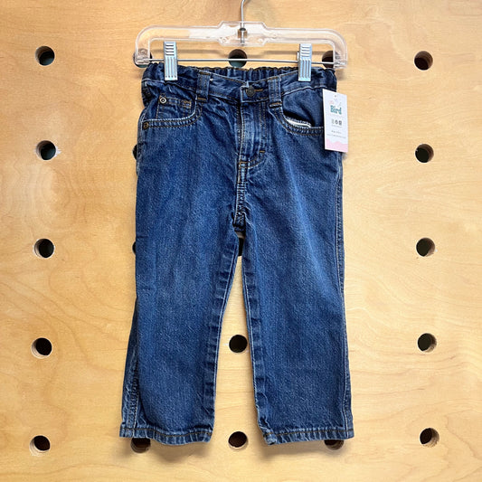 Dark Wash Straight Denim Pants