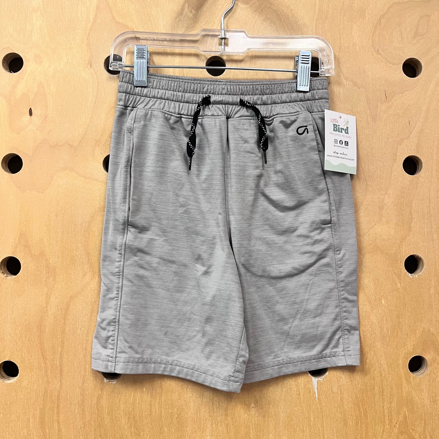 Grey Drawstring Active Shorts