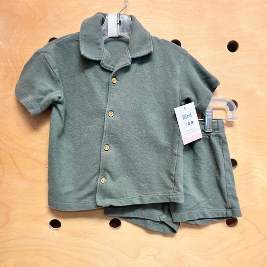Green Button Up Outfit
