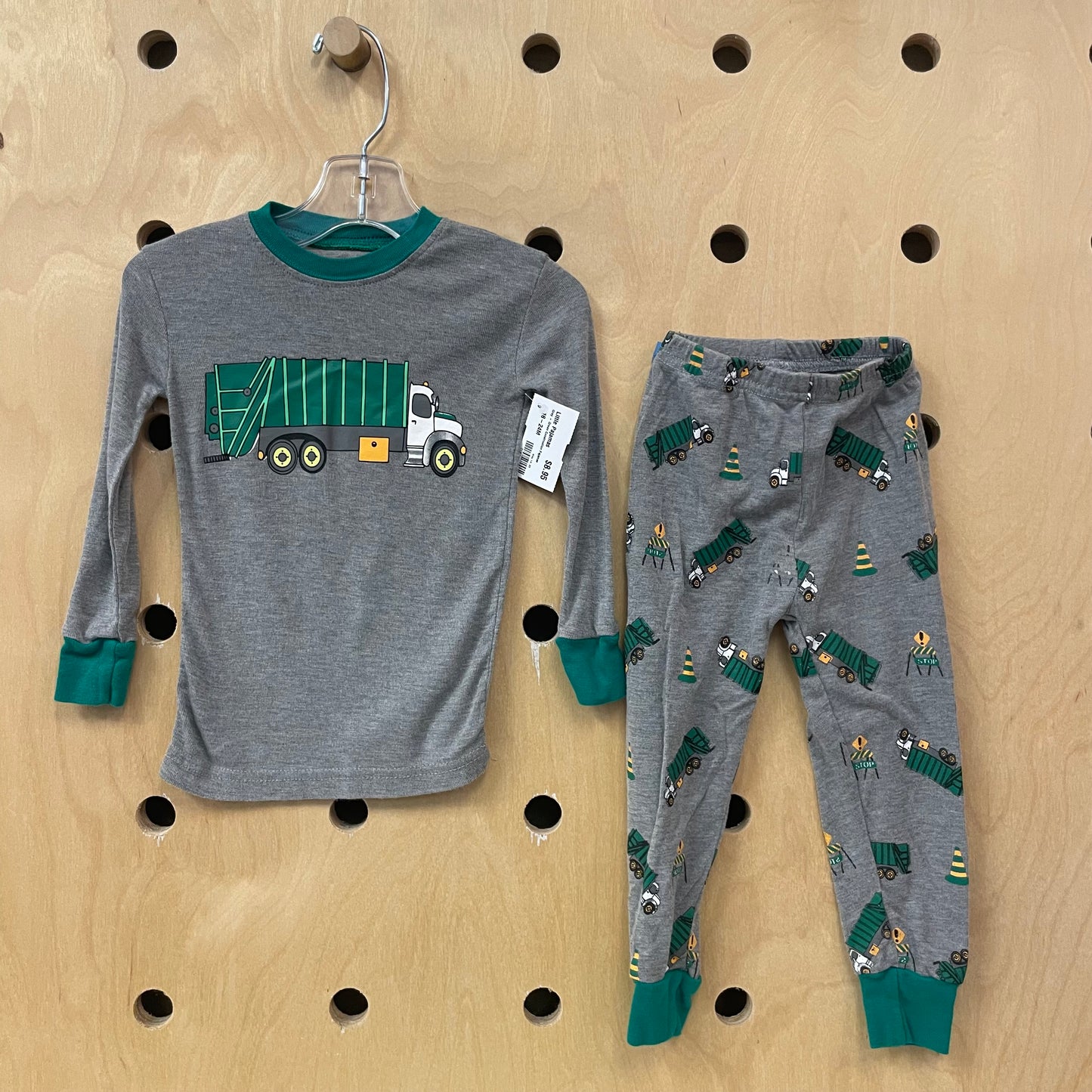 Grey + Green Construction Pajamas