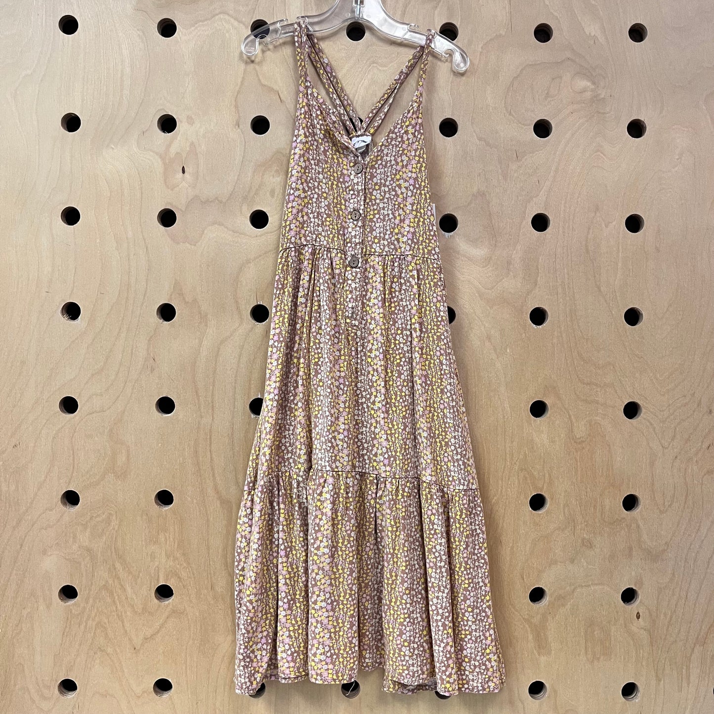 Beige Floral Dress