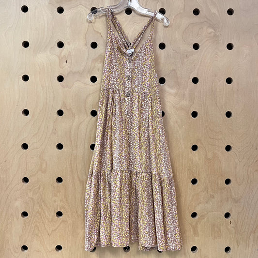 Beige Floral Dress