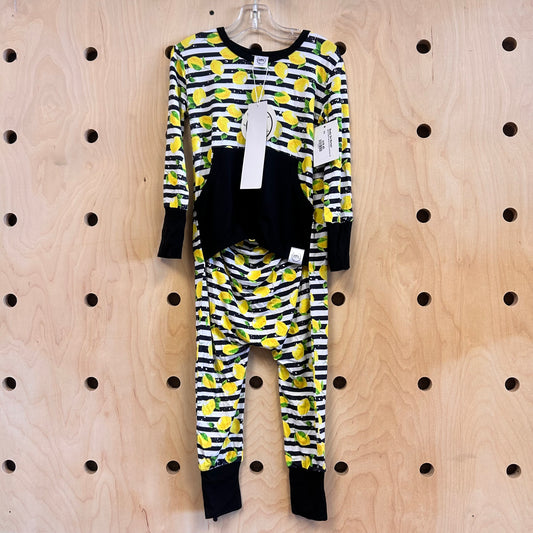Black & White Bamboo Lemons Romper NEW!