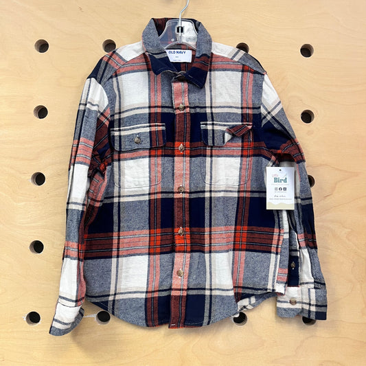 Orange/Blue Plaid Flannel