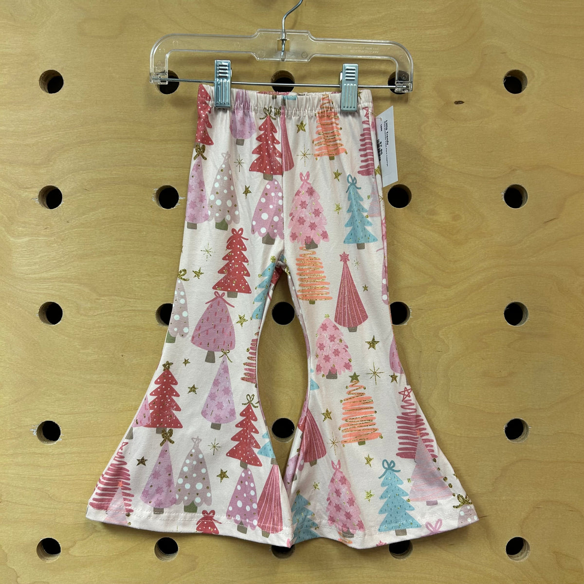 Pink Christmas Trees Flare Leggings