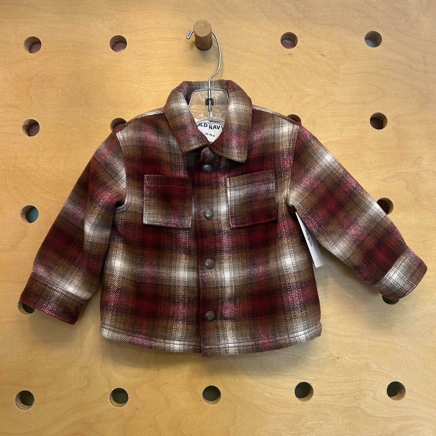 Maroon/Brown Sherpa Lined Flannel