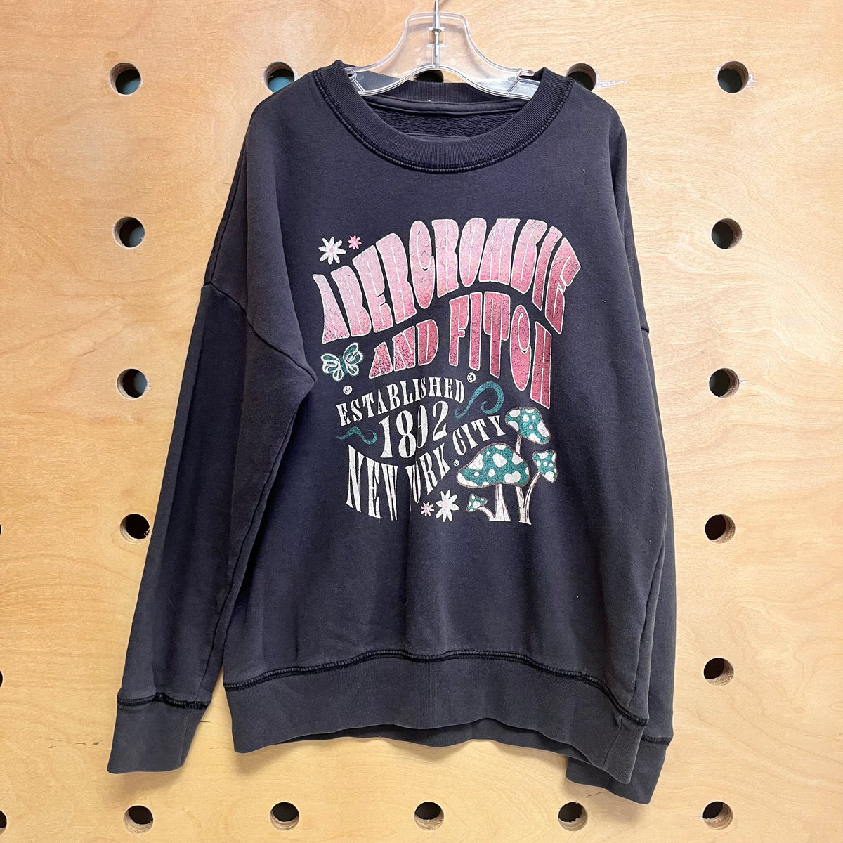 Dark Grey Mushrooms Crewneck