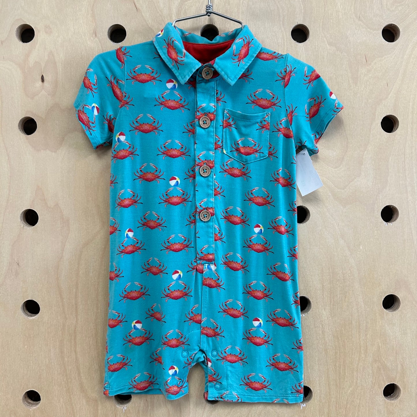 Blue Crab Bamboo Romper