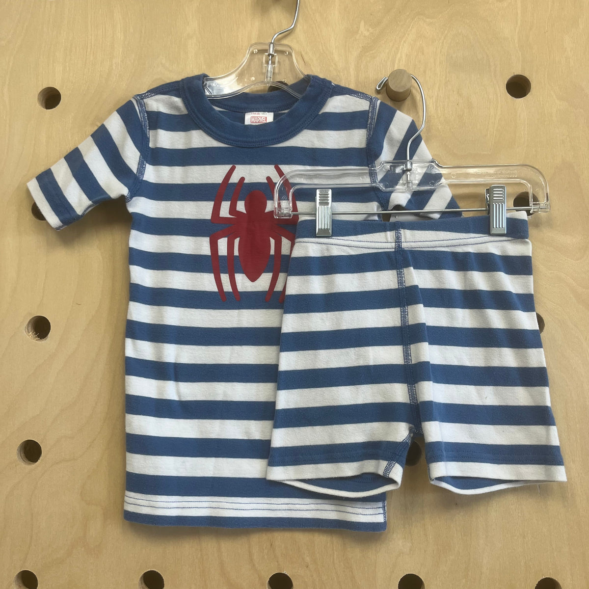 Blue Striped Spiderman Pajamas