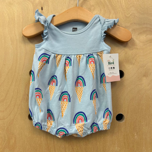 Blue Ice Cream Cone Romper