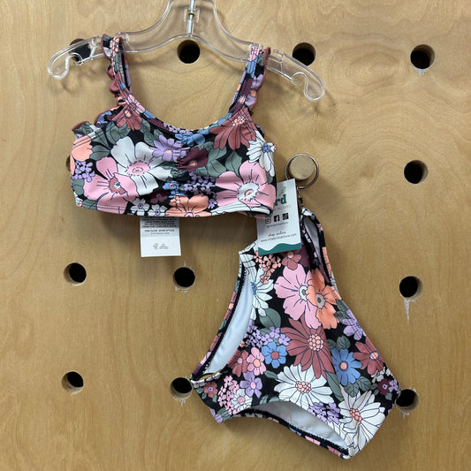 Black Floral Swimsuit NEW!