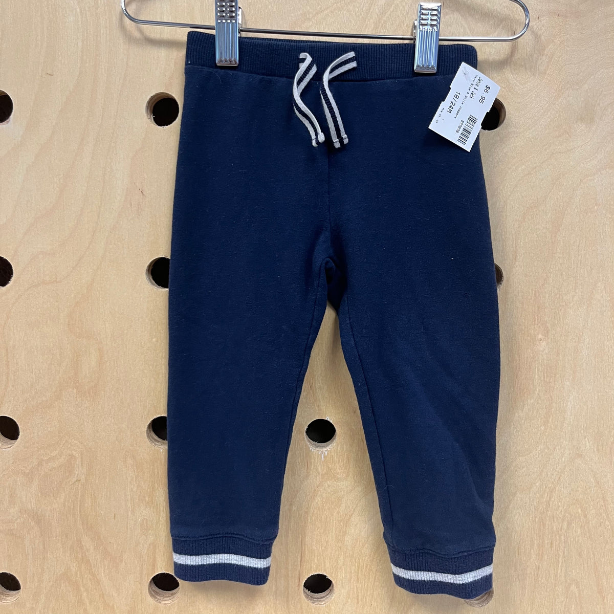 Navy Blue & White Joggers