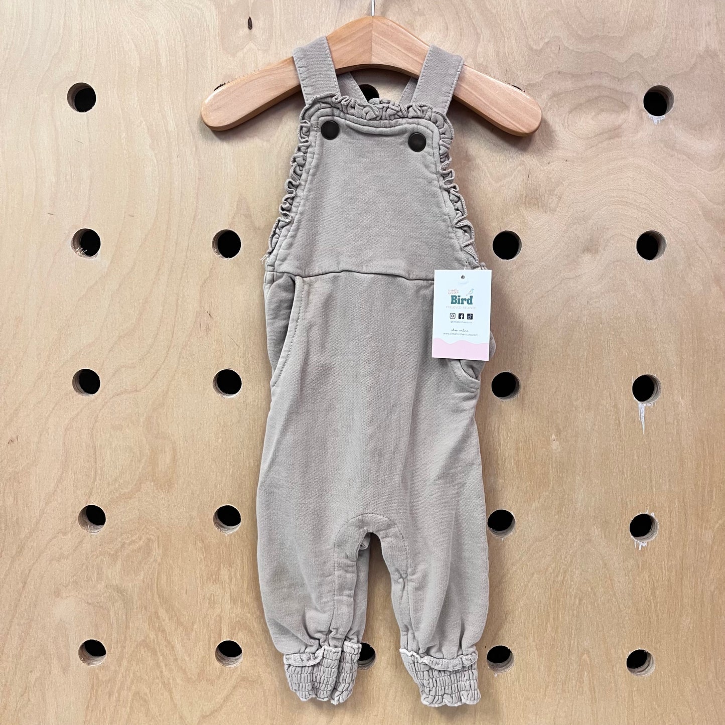 Organic Brown Ruffle Romper