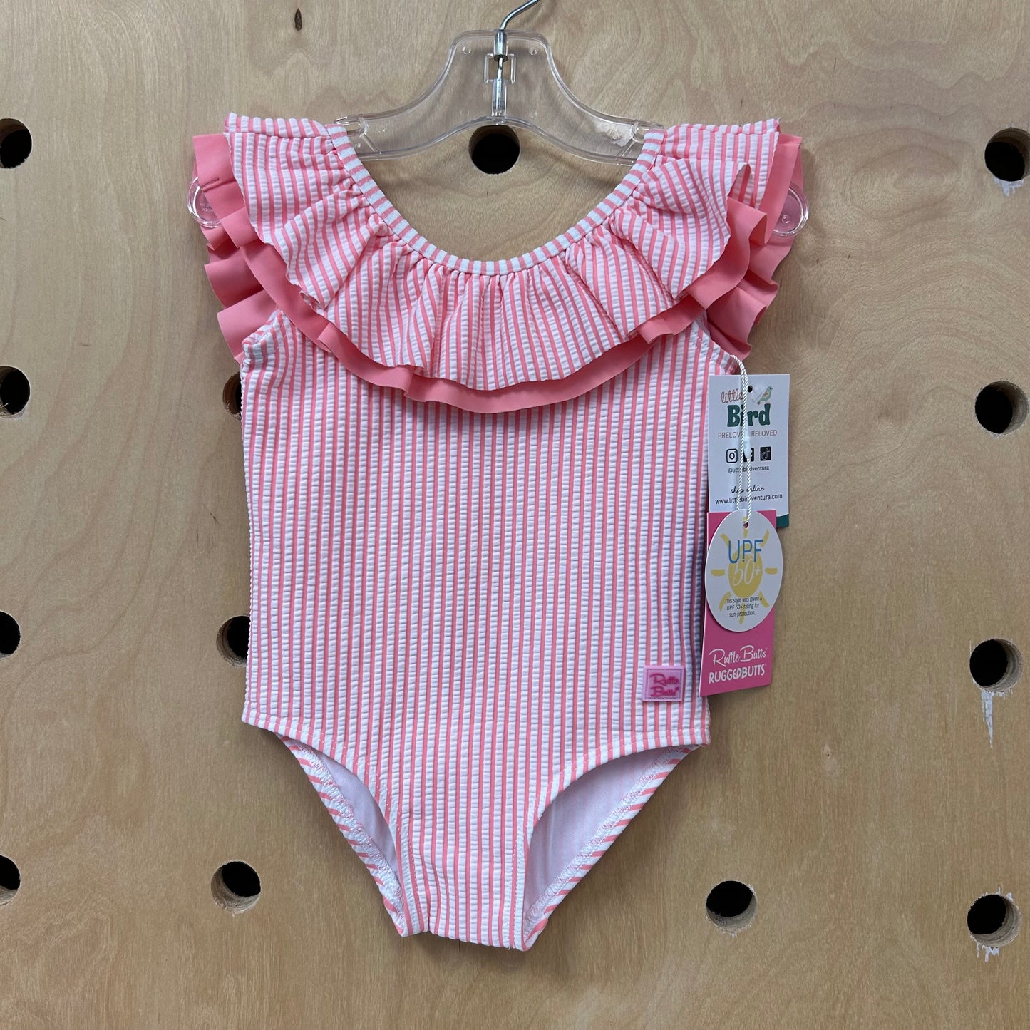 Pink Ruffle Seersucker Swimsuit NEW!