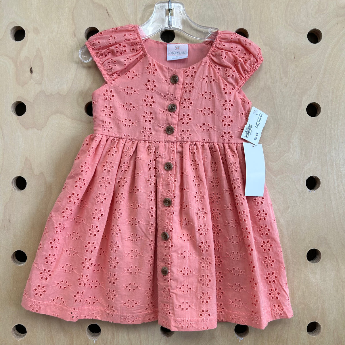 Peach Eyelet Dress NEW!