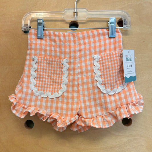 Orange/White Gingham Shorts