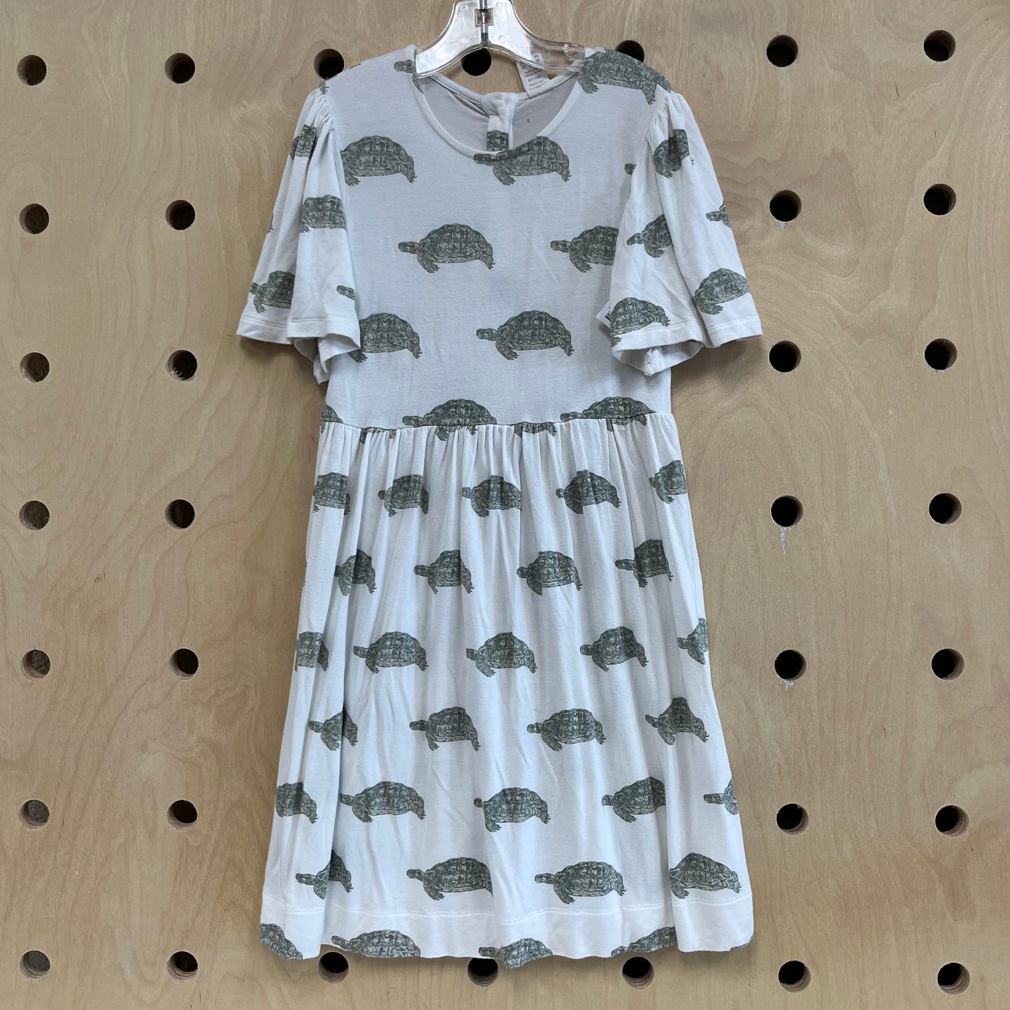 Cream & Green Bamboo Turtle Dress