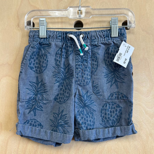 Chambray Pineapples Shorts