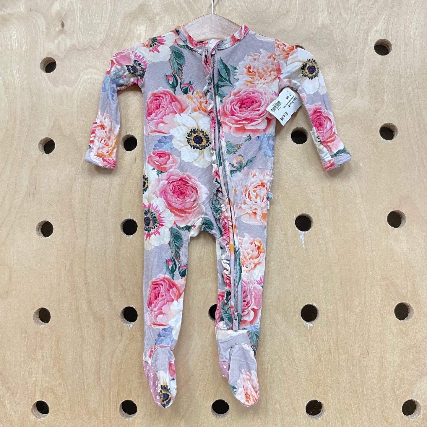 Lavender Floral Bamboo Zippy