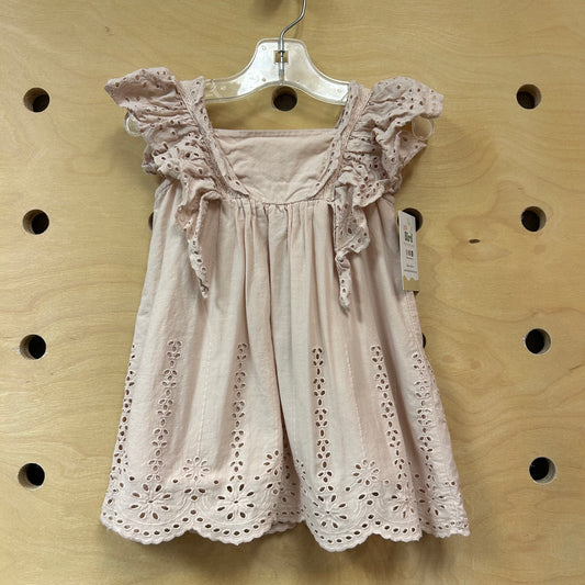 Dusty Pink Eyelet Dress