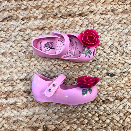 Pink "Beauty and the Beast' Rubber Rose Shoes
