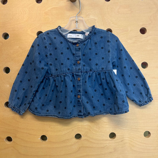 Denim Polka Dot Shirt