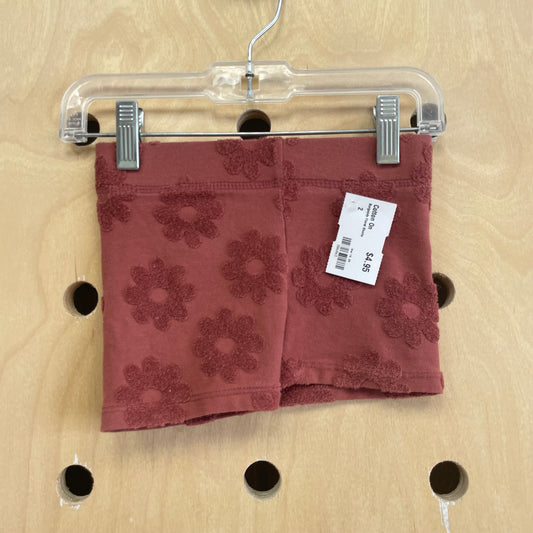 Burgundy Floral Shorts