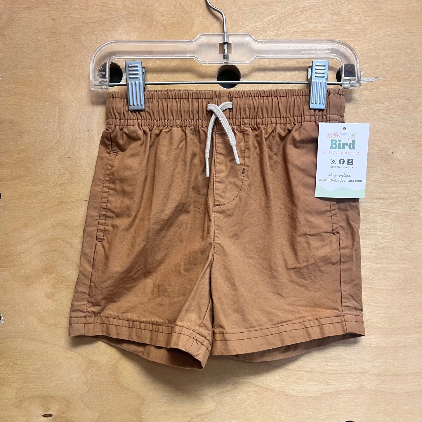 Brown Drawstring Shorts
