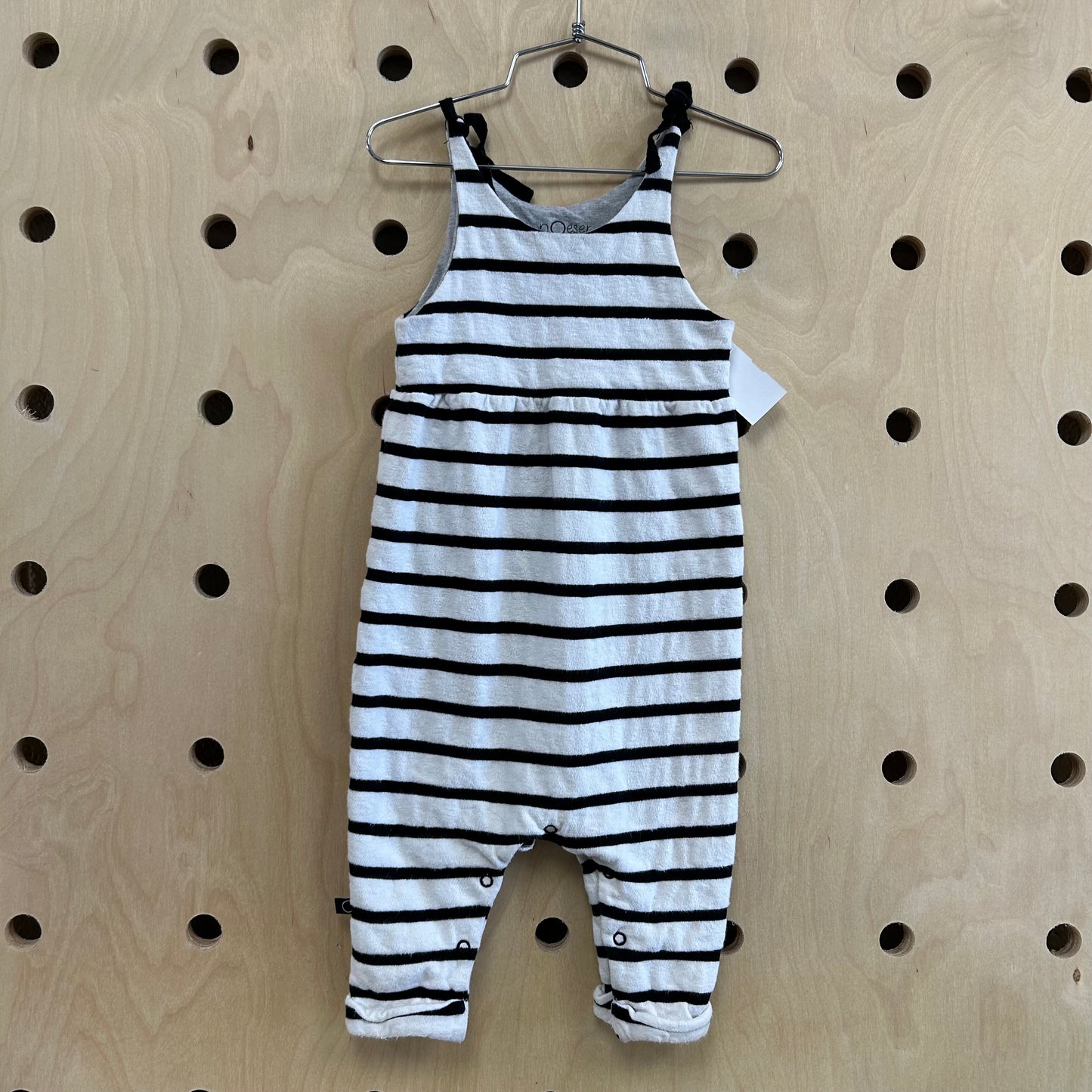 Black & White Organic Striped Romper