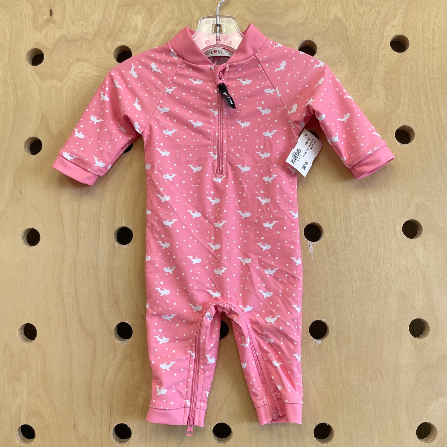 Pink Rash Guard Fish Swimsuit
